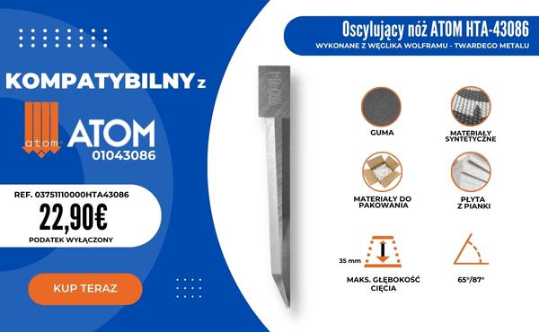 Ostrze Atom 01043086 / HTA-43086 / kompatybilne z automatem do cięcia Atom